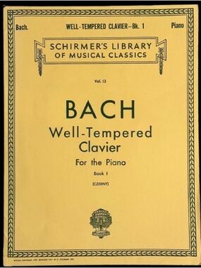 Bach Well-Tempered Clavier Book 1 for Piano (Carl Czerny Edition) - G. Schirmer